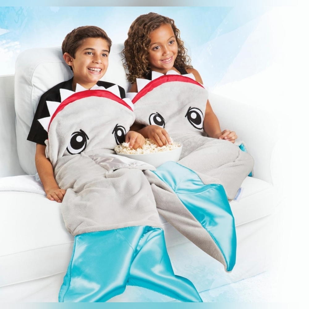 Snuggie Tails Kids Soft Cuddly Shark Blanket